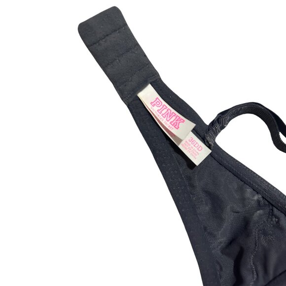 EUC PINK by Victoria's Secret Strappy Metallic Grey Bra Size 36DD - Picture 7 of 8